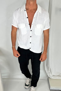 NTH Knitted Button Up White - FINAL SALE
