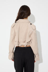 Stevie Cropped Trench Beige - SALE