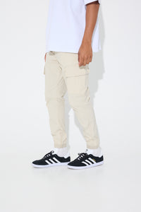 Zip Chute Jogger Off White - SALE