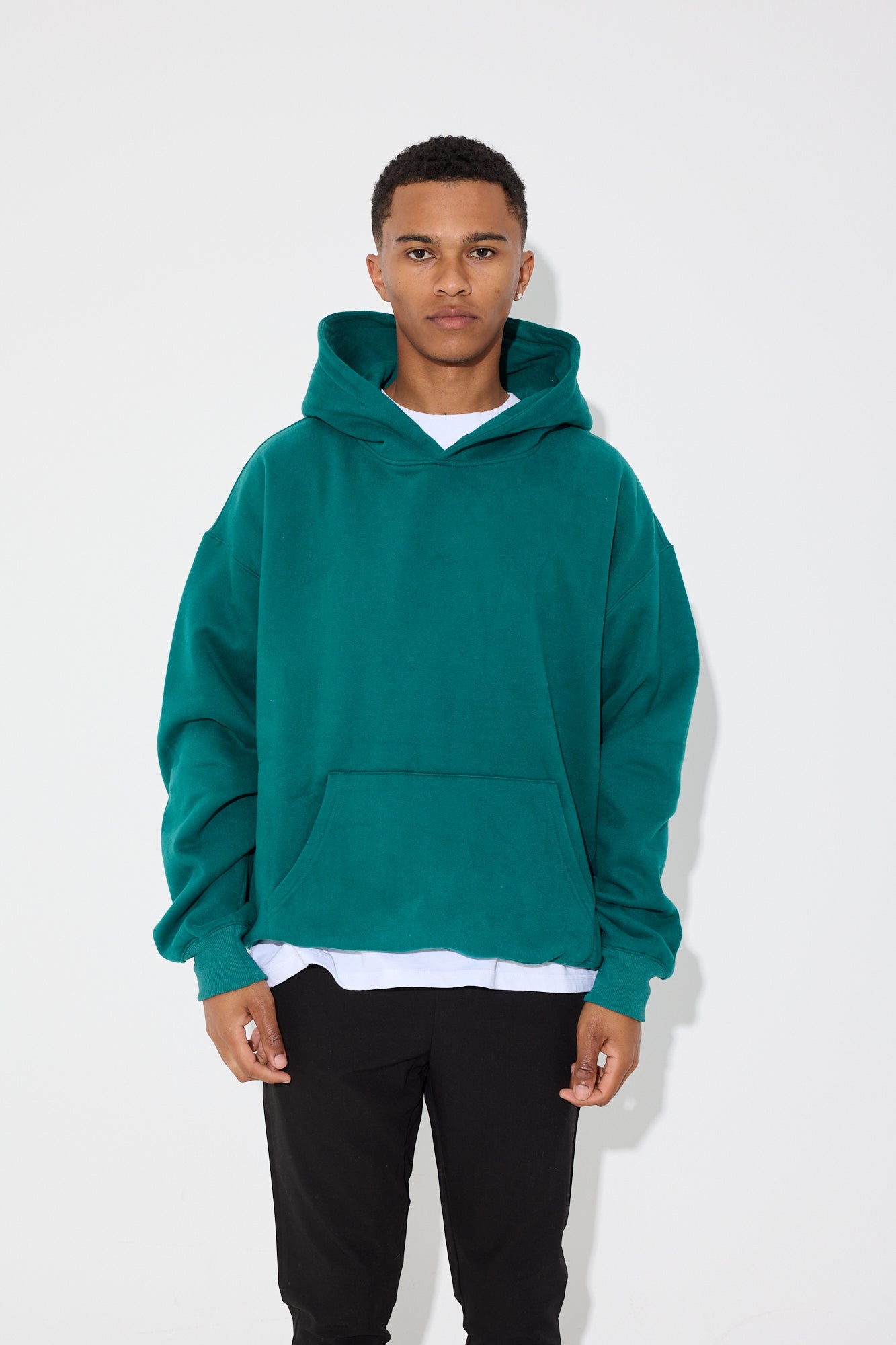 Roman Oversize Basic Hoodie Emerald