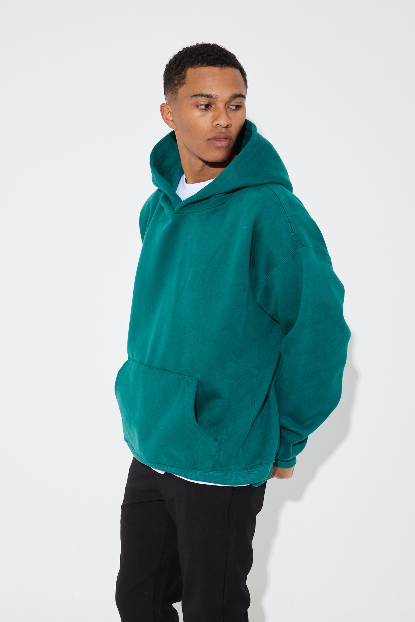 Roman Oversize Basic Hoodie Emerald