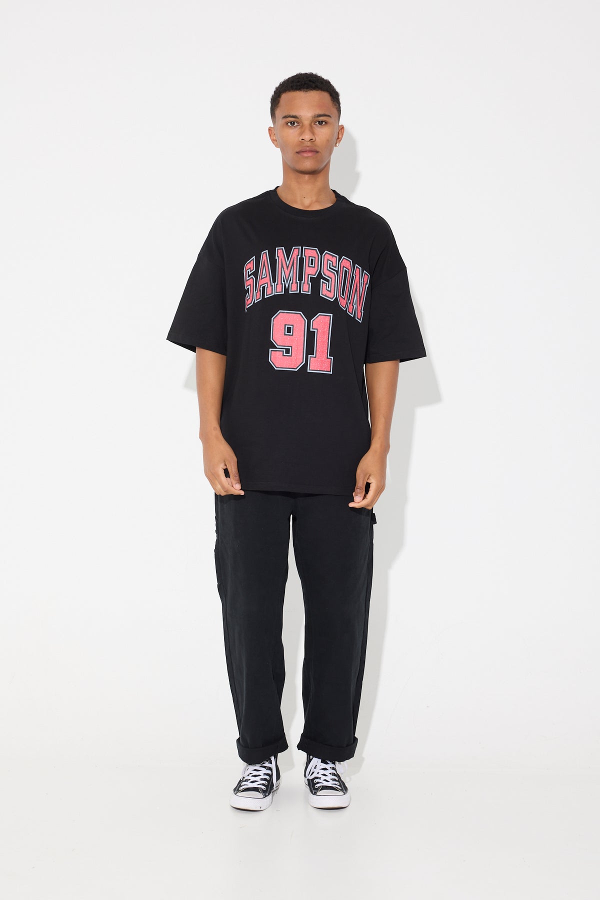 Sampson Basketball Tee Black - SALE