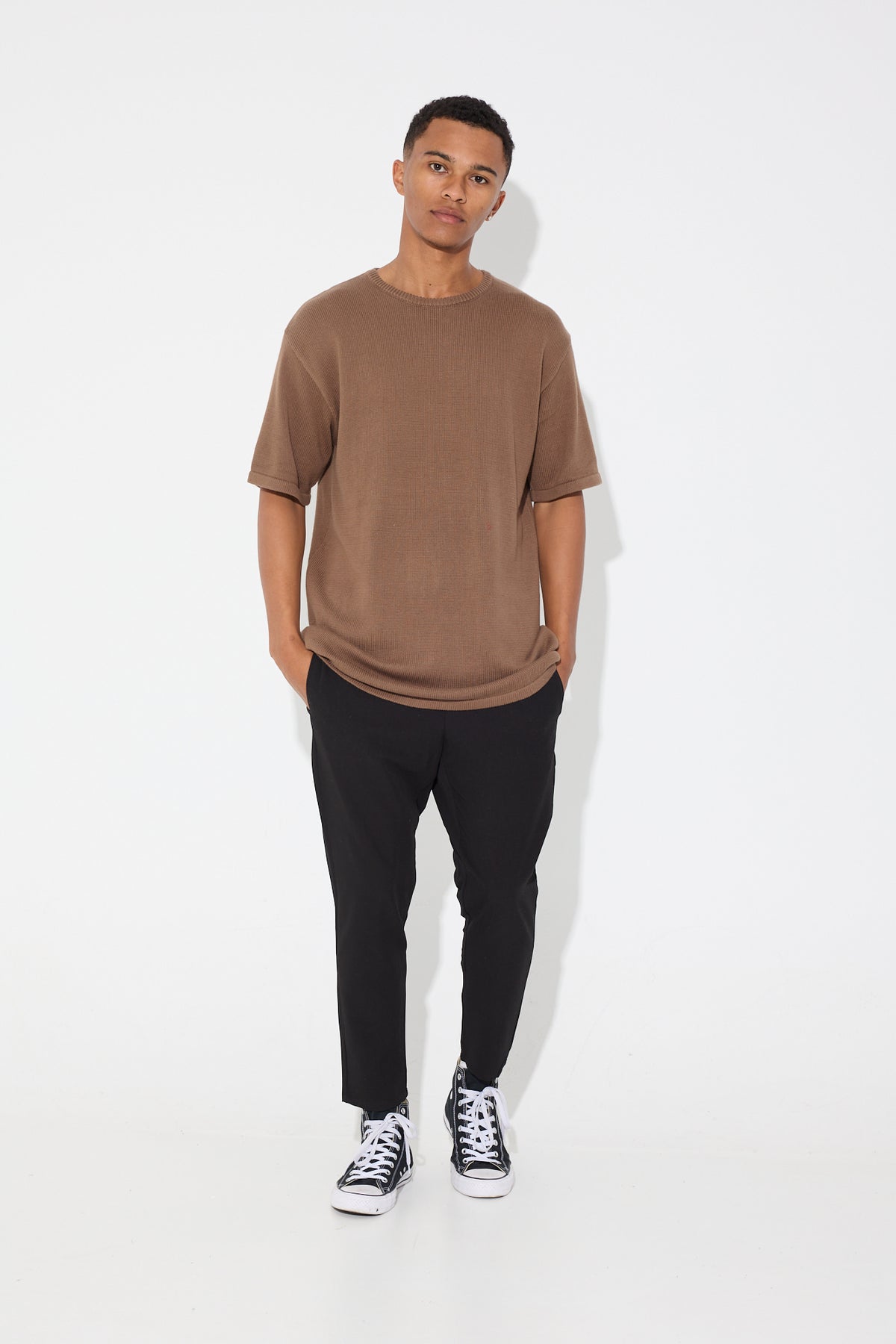 NTH Heavyweight Knitted Tee Choc