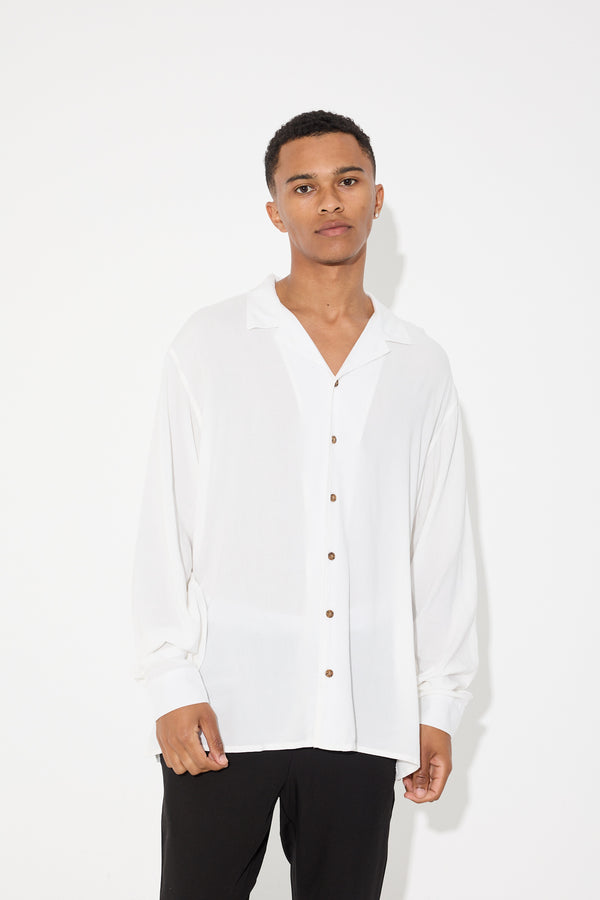 Jase Long Sleeve Shirt White