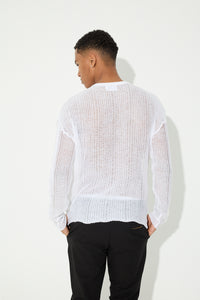 Separation Knit Long Sleeve White - SALE