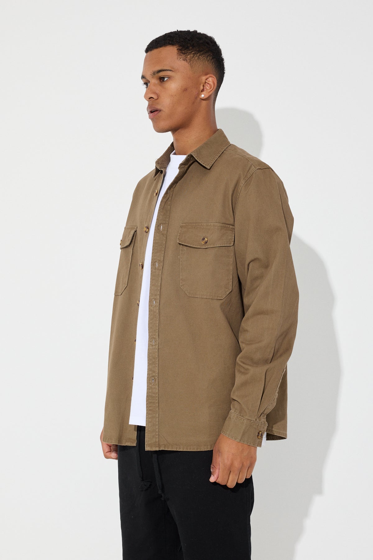 Heavy Overshirt Choc - FINAL SALE