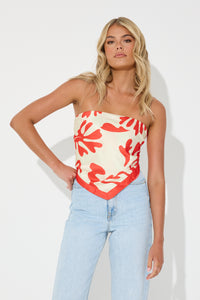 Akeli Scarf Top Orange Botanica - SALE