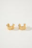 Sculpted Hoop Gold Plated Earrings