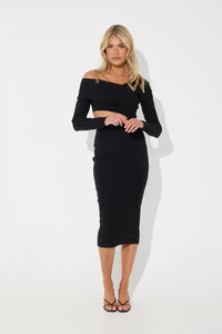 Jasmine Midi Dress Black - SALE