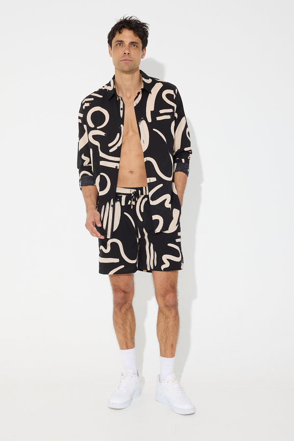 York Long Sleeve Shirt Black - SALE