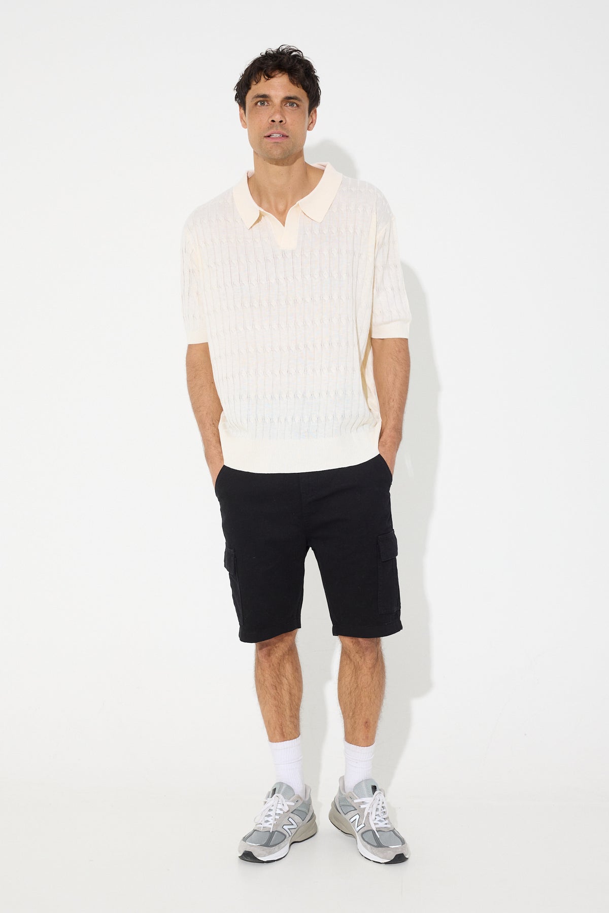 Nick Detail Open Polo White