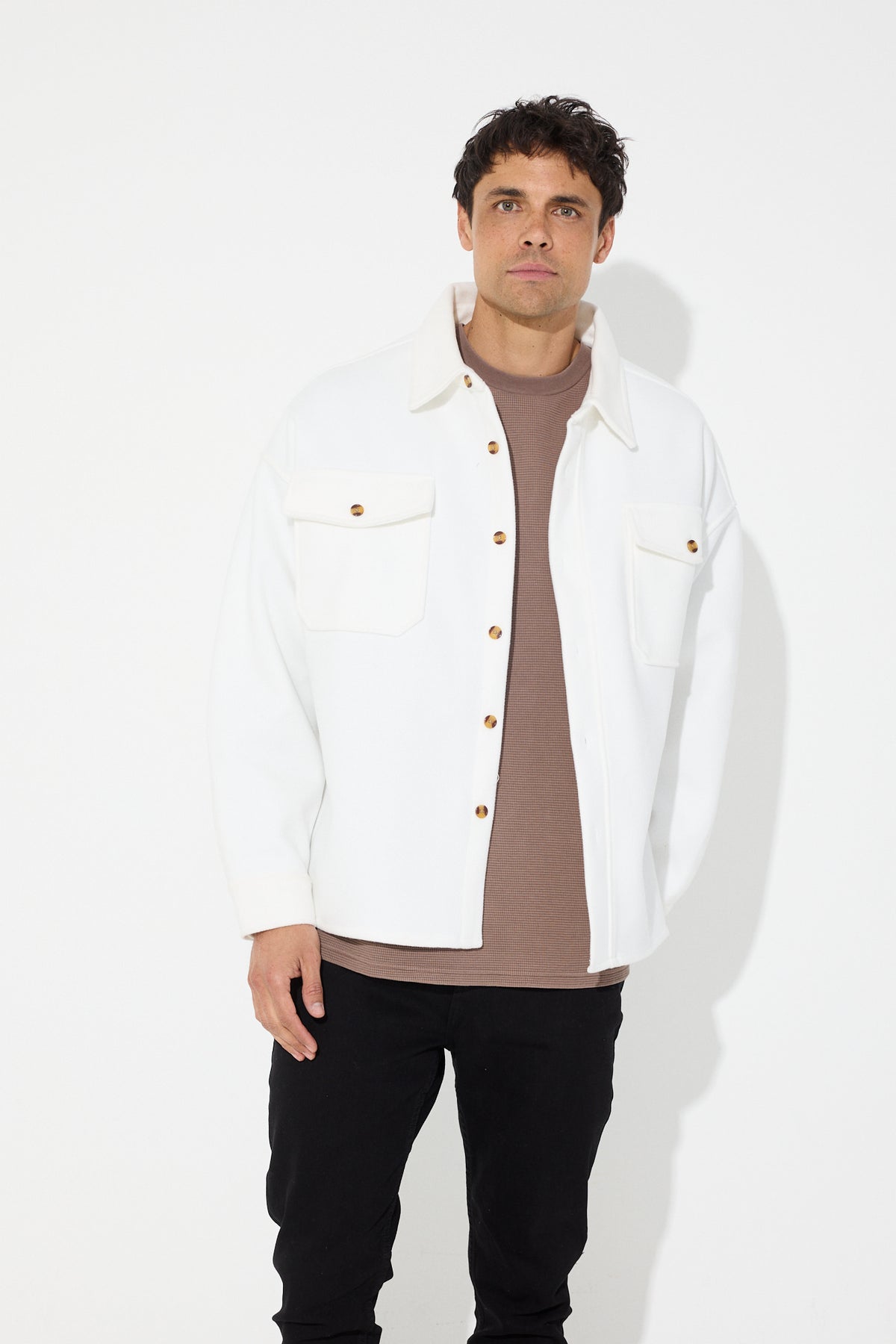 Heavyweight Box Overshirt White - SALE