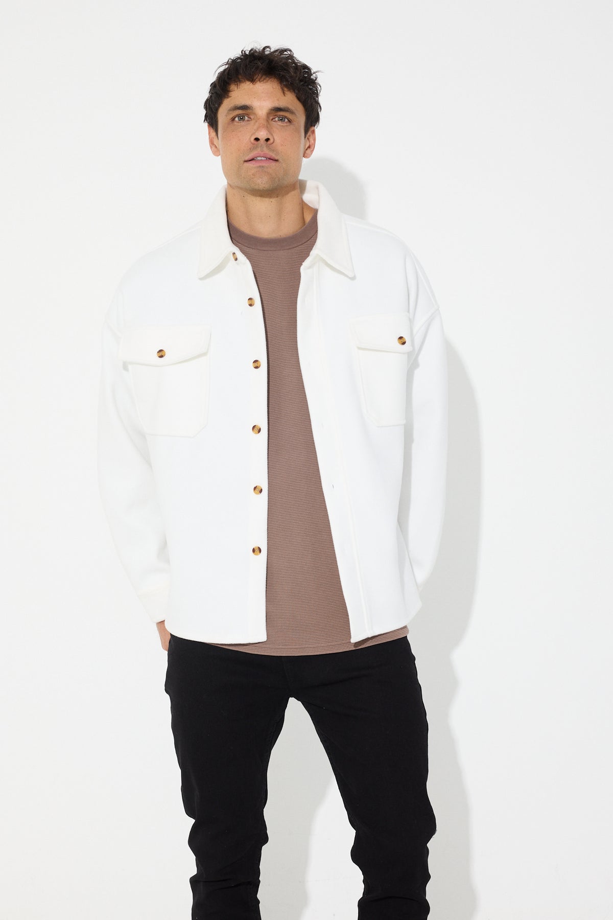 Heavyweight Box Overshirt White - SALE
