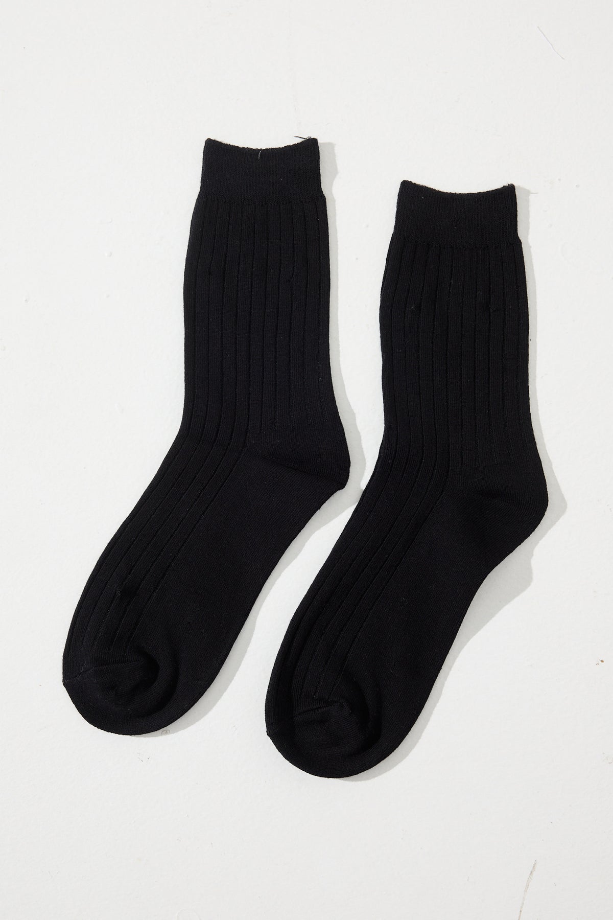 Ruena Basic Ribbed Socks Black