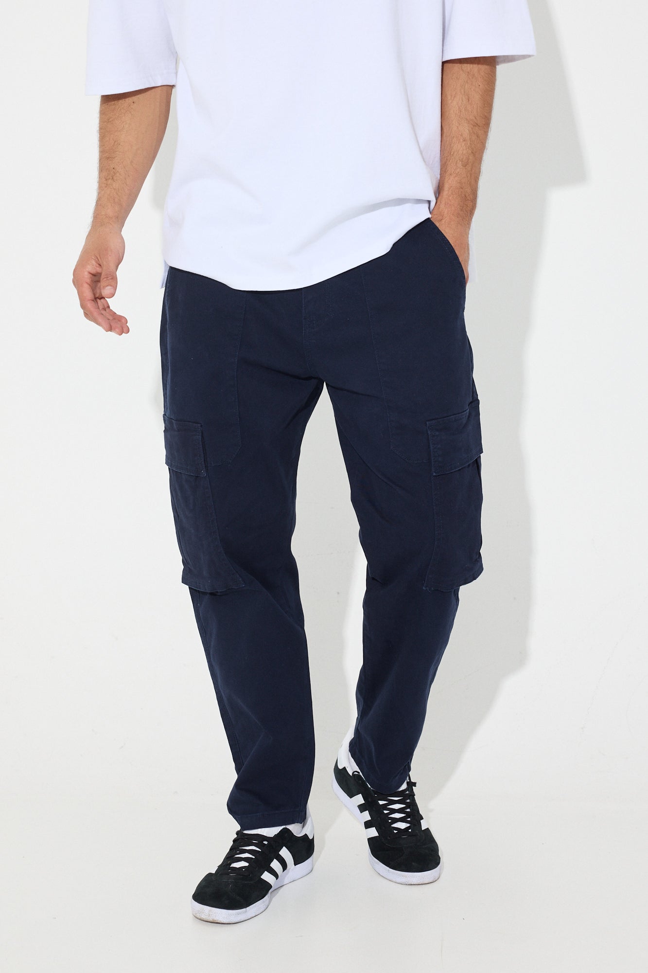 Damien Drop Cargo Pant Navy - FINAL SALE