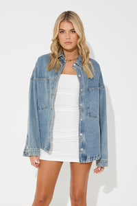 Molly Denim Jacket Washed Blue