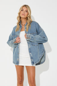 Molly Denim Jacket Washed Blue