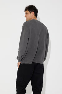 NTH Waffle Long Sleeve Charcoal