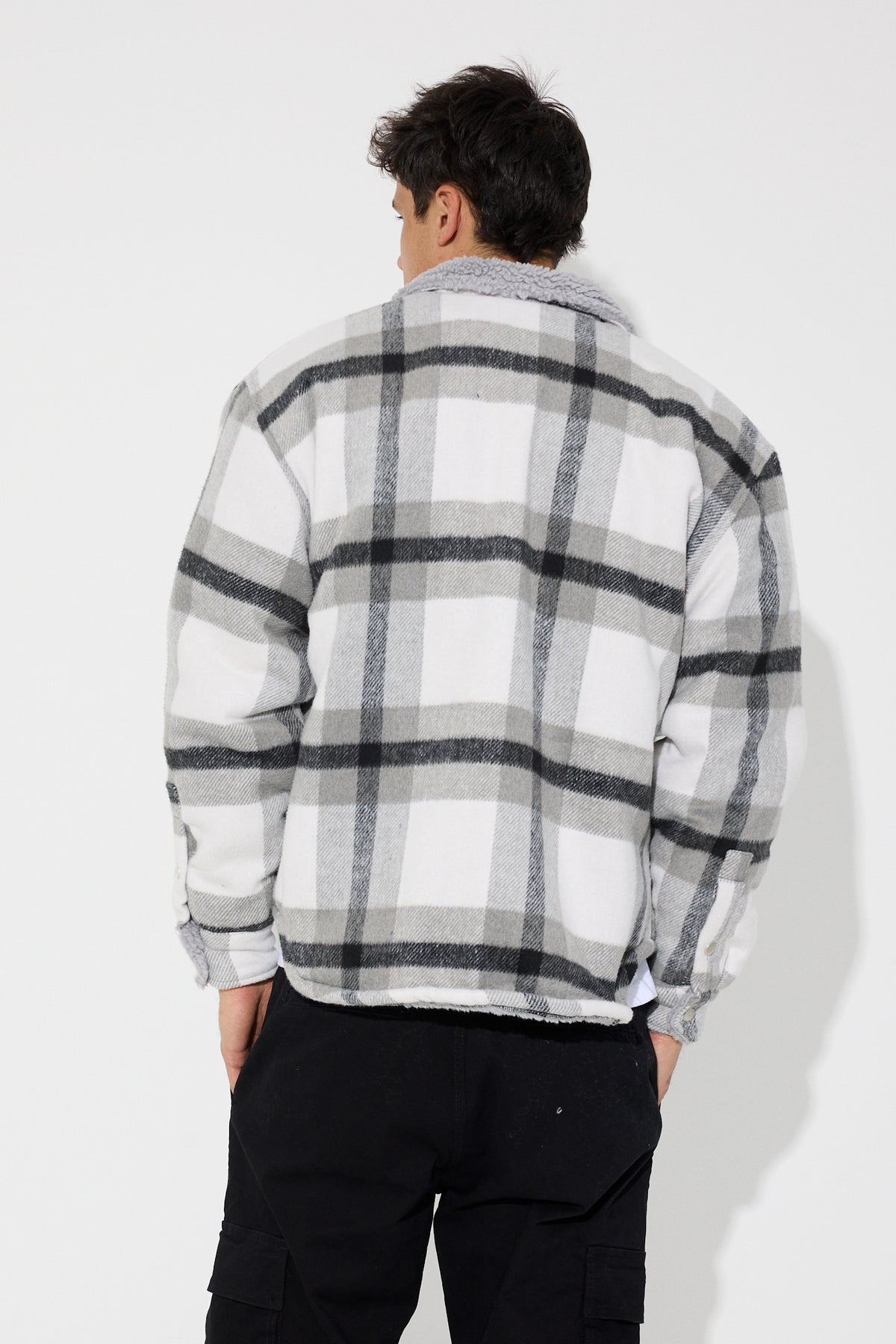 Jude Check Trucker Grey - FINAL SALE