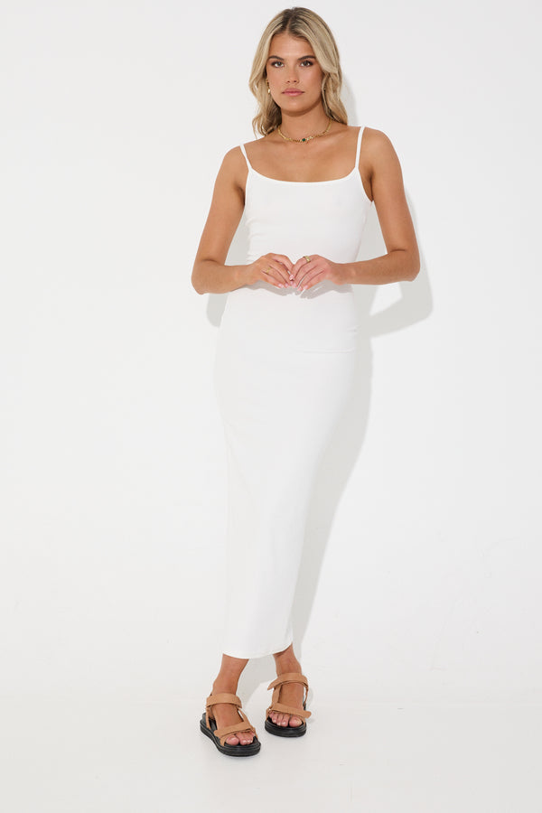 Tully Midi Dress White
