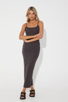 Tully Midi Dress Charcoal