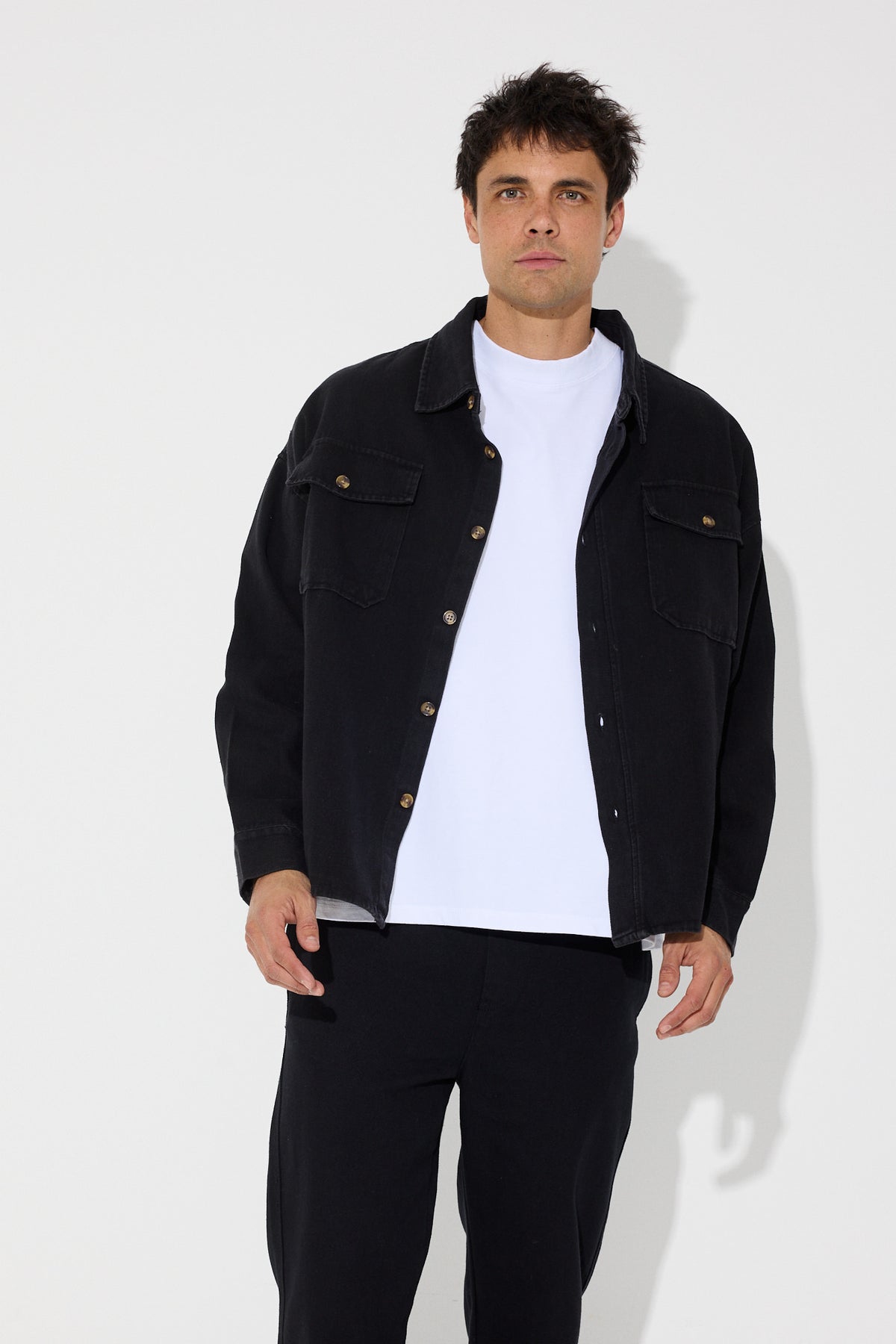 Denim Overshirt Black