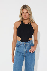 Teela Knitted Bodysuit Black