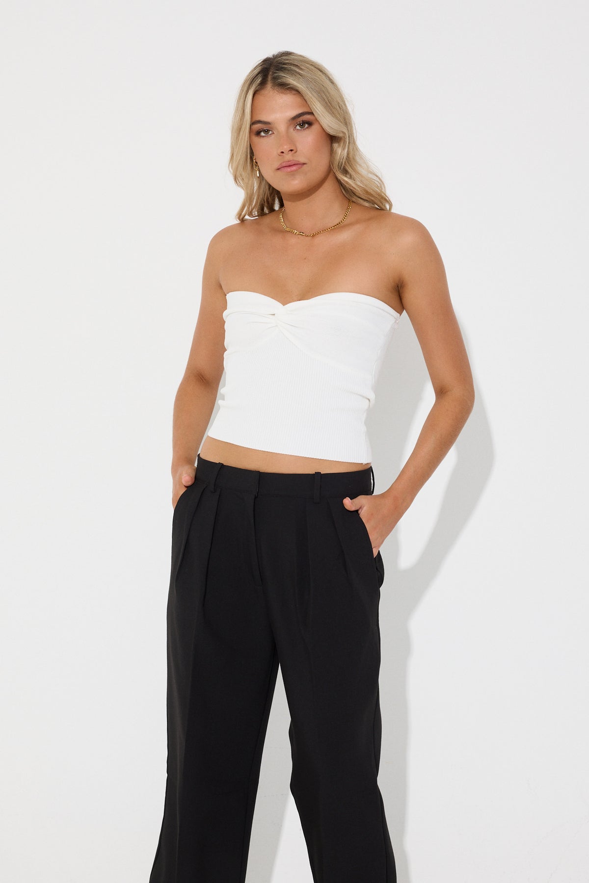 Margot Twist Top White