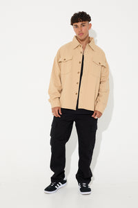Denim Overshirt Choc - SALE