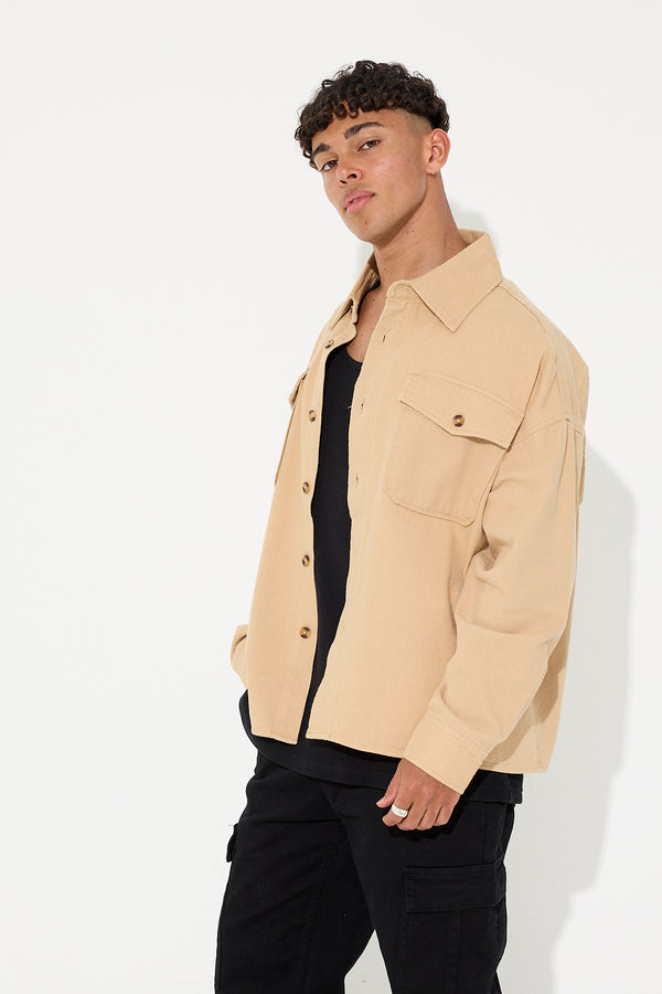 Denim Overshirt Choc - SALE
