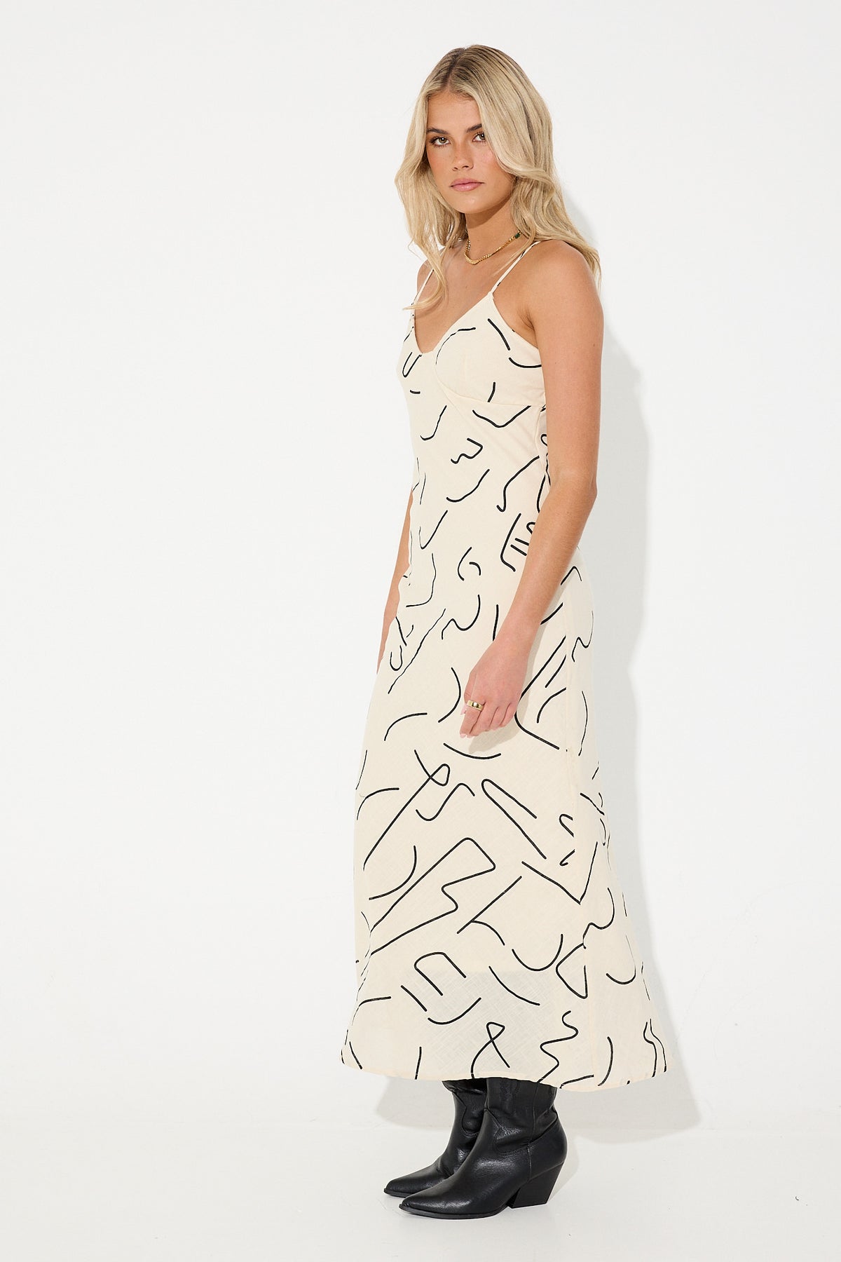 Cleo Maxi Dress Beige