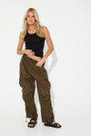 Ivy Parachute Pant Army Green