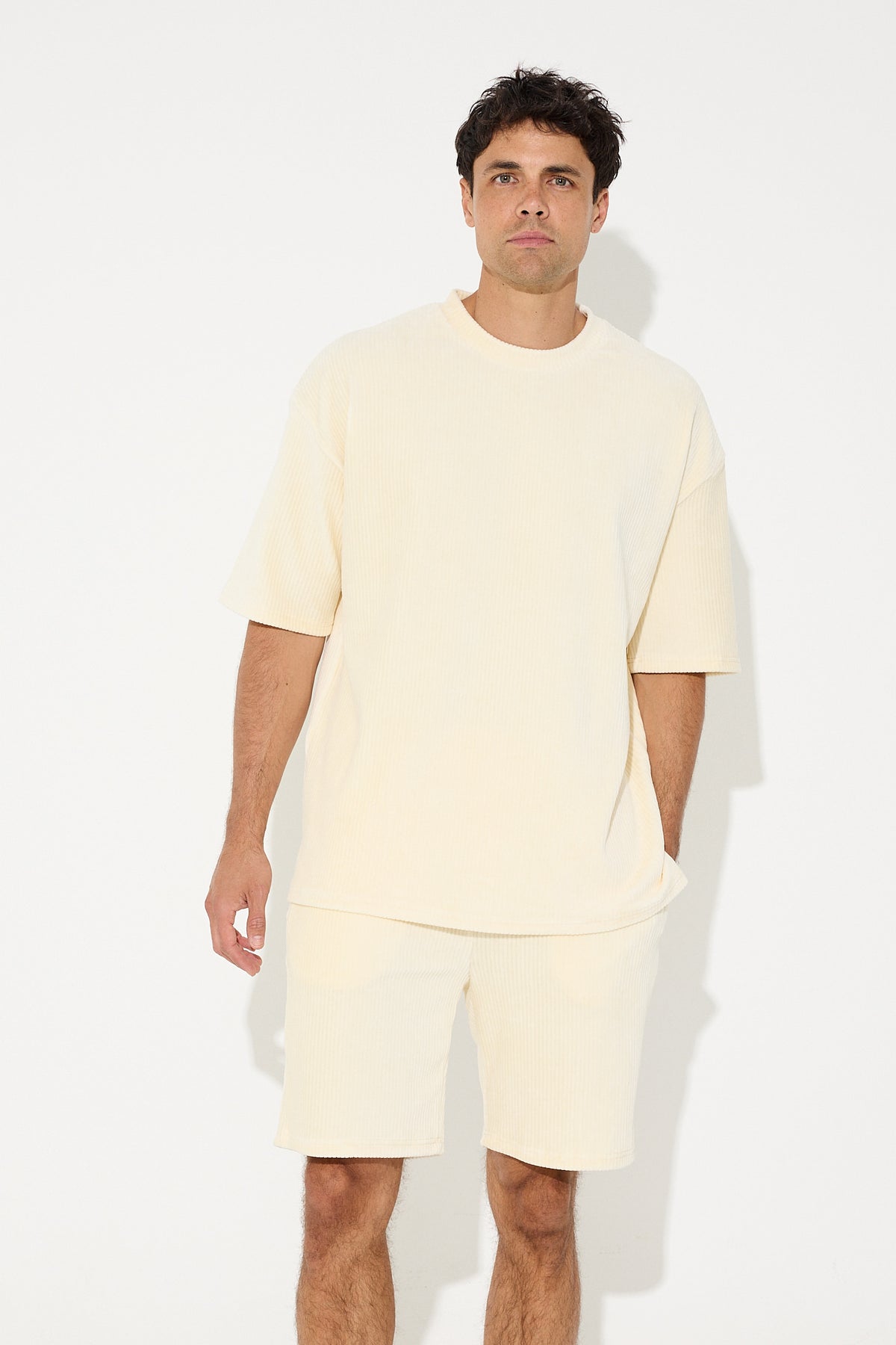 NTH Ribbed Cord Tee Ivory
