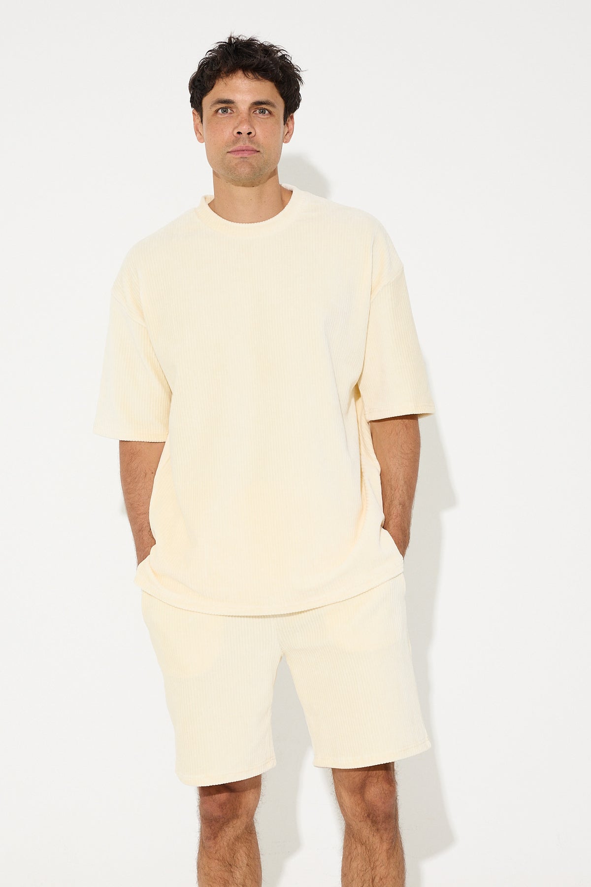 NTH Ribbed Cord Tee Ivory