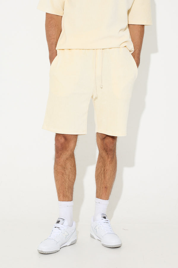 NTH Ribbed Cord Short Ivory