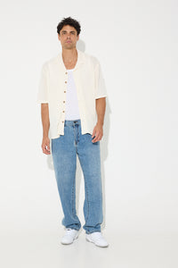 Declan Texture Shirt Ivory - FINAL SALE