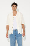 Declan Texture Shirt Ivory - FINAL SALE