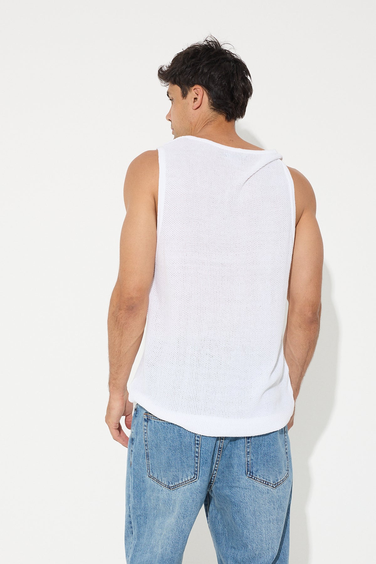NTH Knitted Tank White
