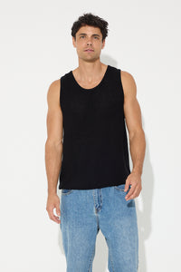 NTH Knitted Tank Black - FINAL SALE