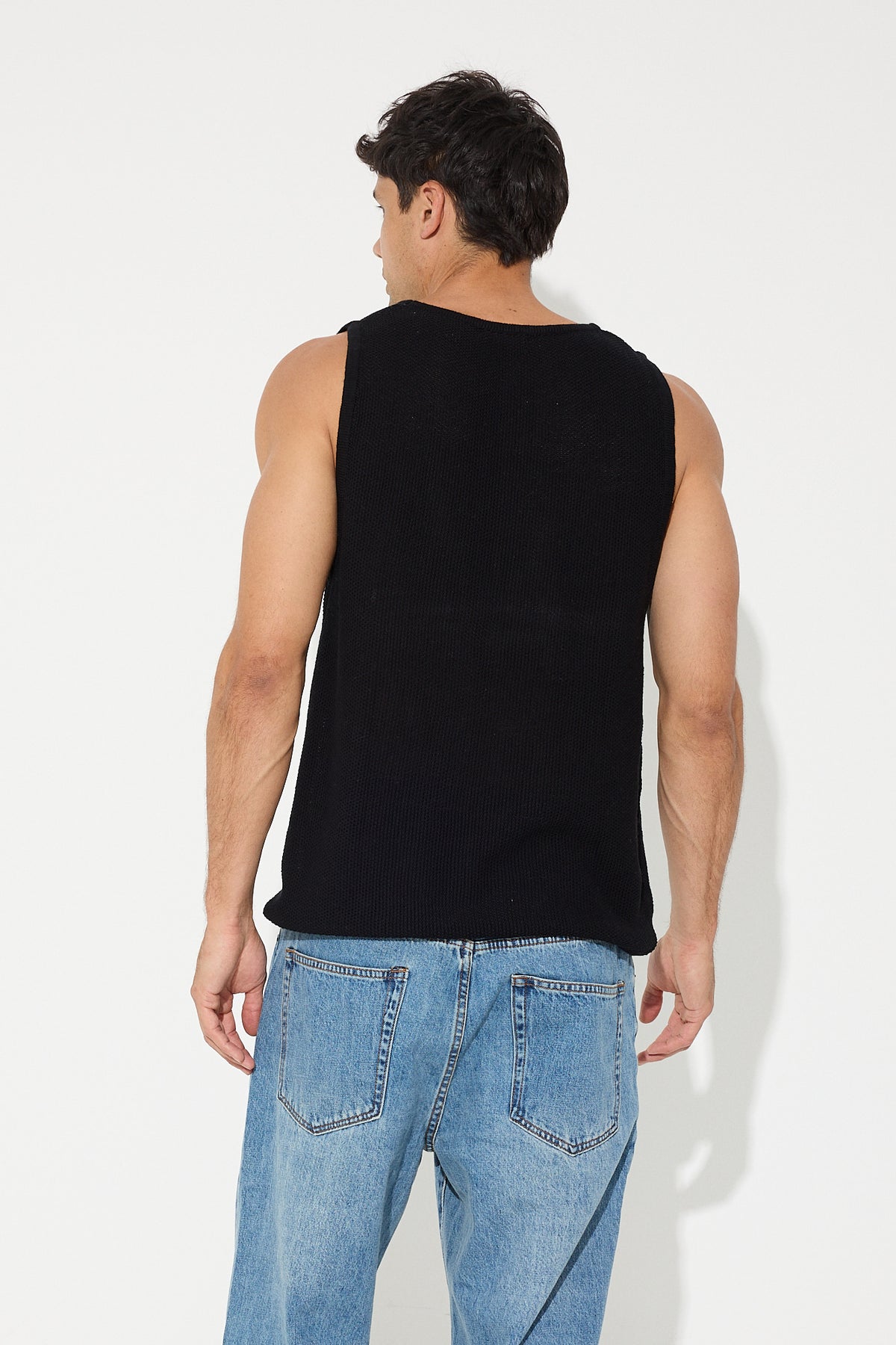 NTH Knitted Tank Black - FINAL SALE