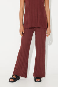 Lucia Ribbed Pant Plum