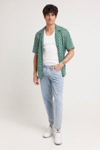 Geo Knit Shirt Emerald - FINAL SALE