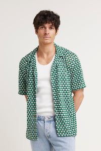 Geo Knit Shirt Emerald - FINAL SALE