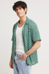 Geo Knit Shirt Emerald - FINAL SALE