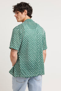 Geo Knit Shirt Emerald - FINAL SALE