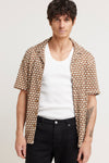 Geo Knit Shirt Choc - FINAL SALE