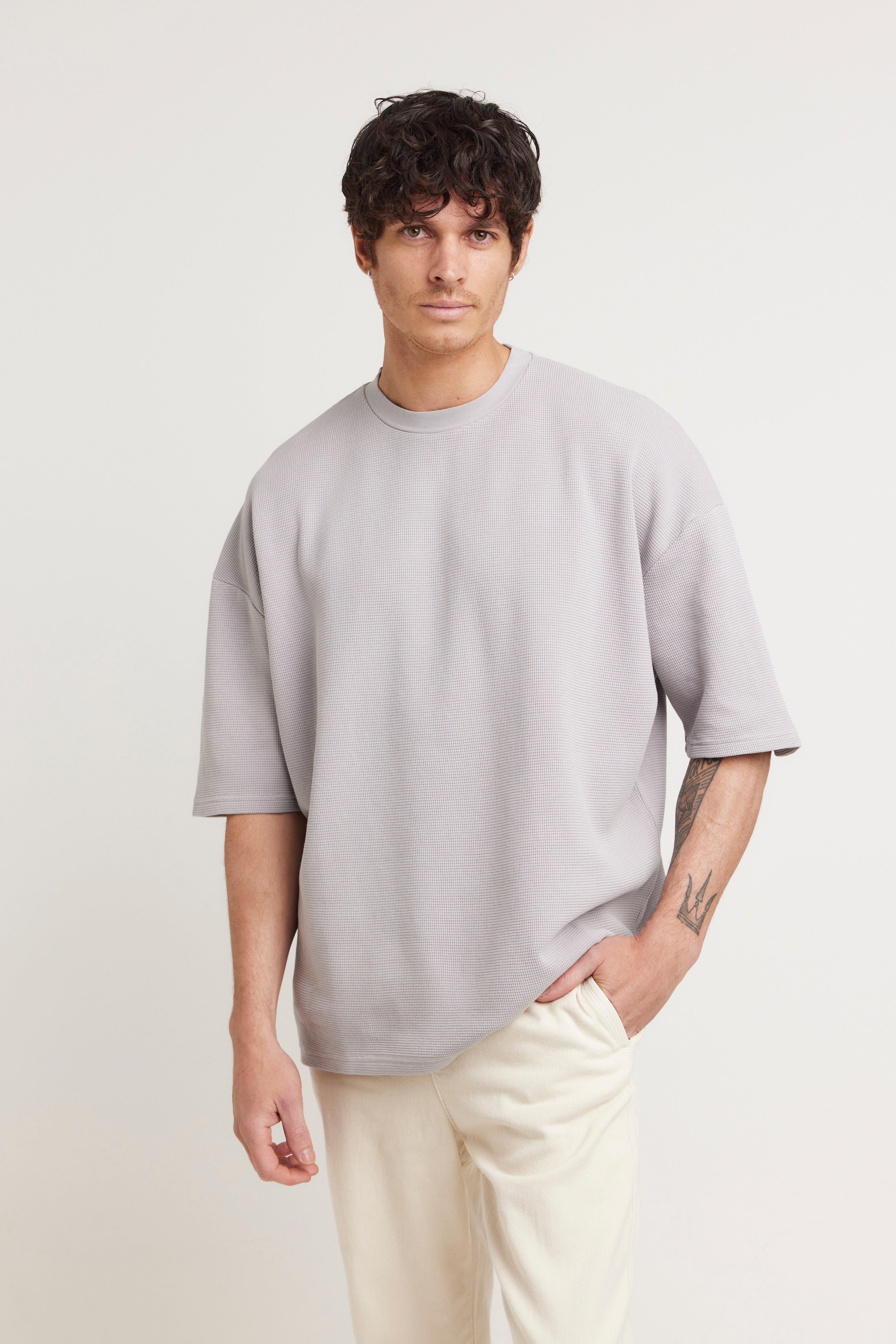 NTH Waffle Box Tee Grey