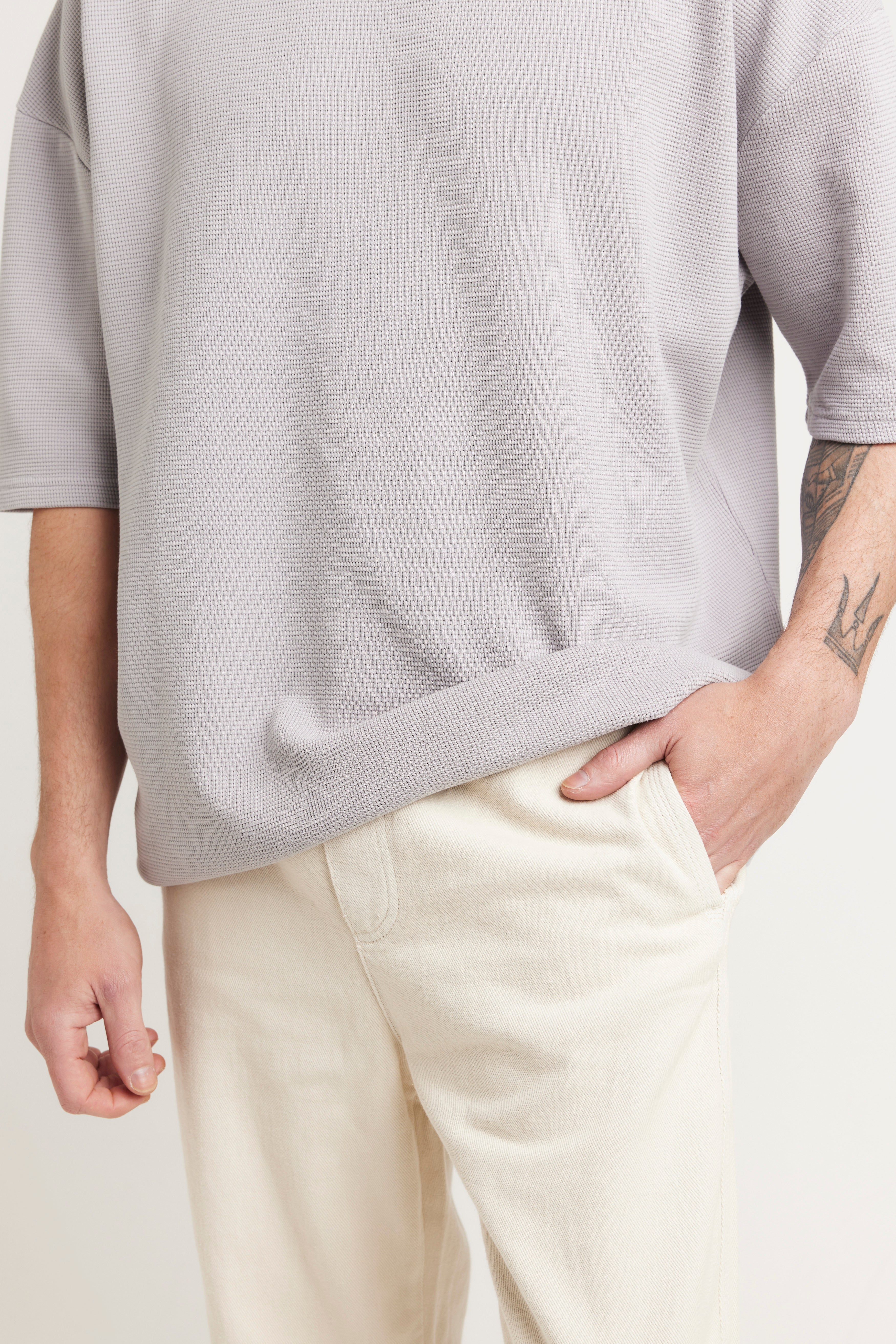 NTH Waffle Box Tee Grey