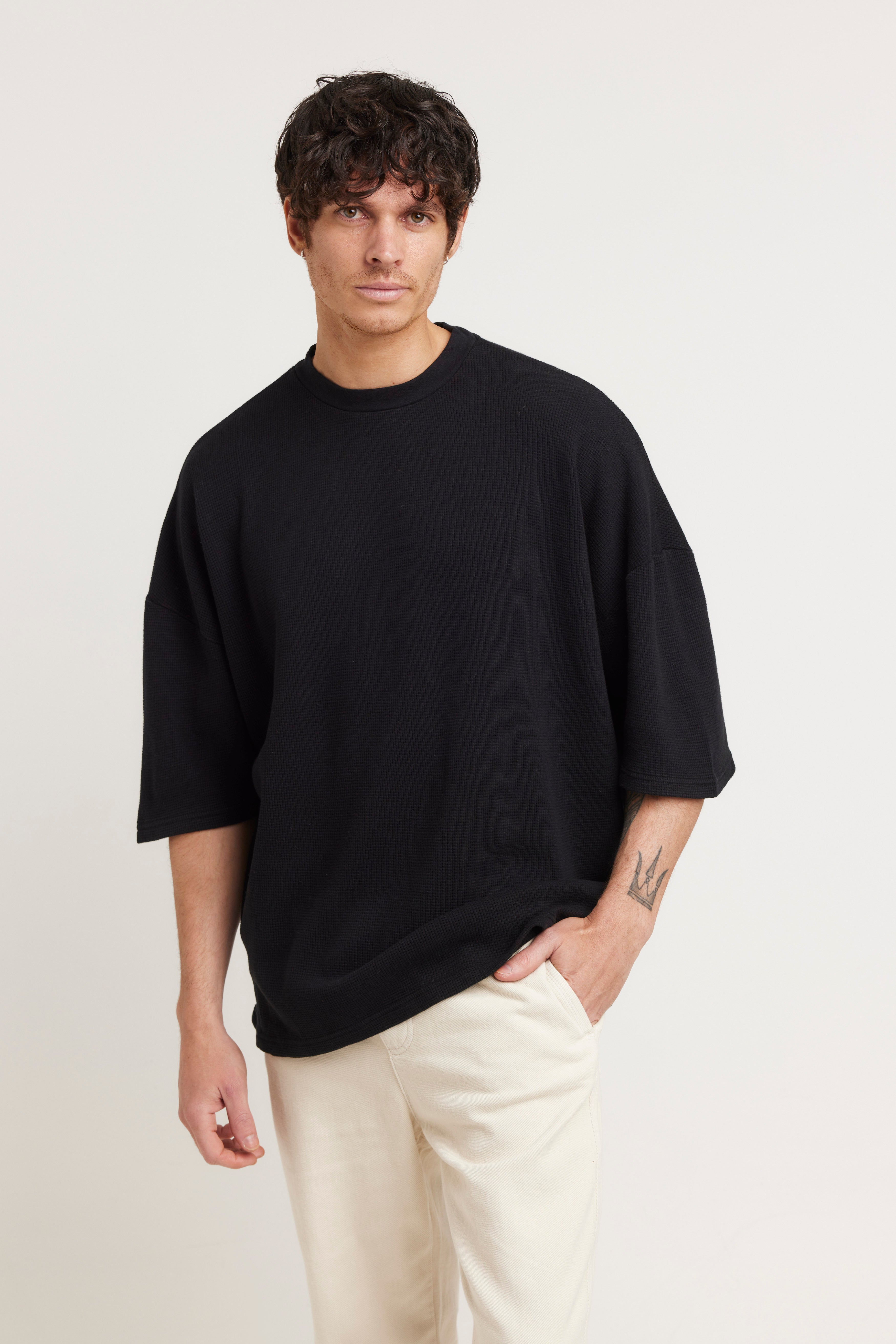 NTH Waffle Tee Black