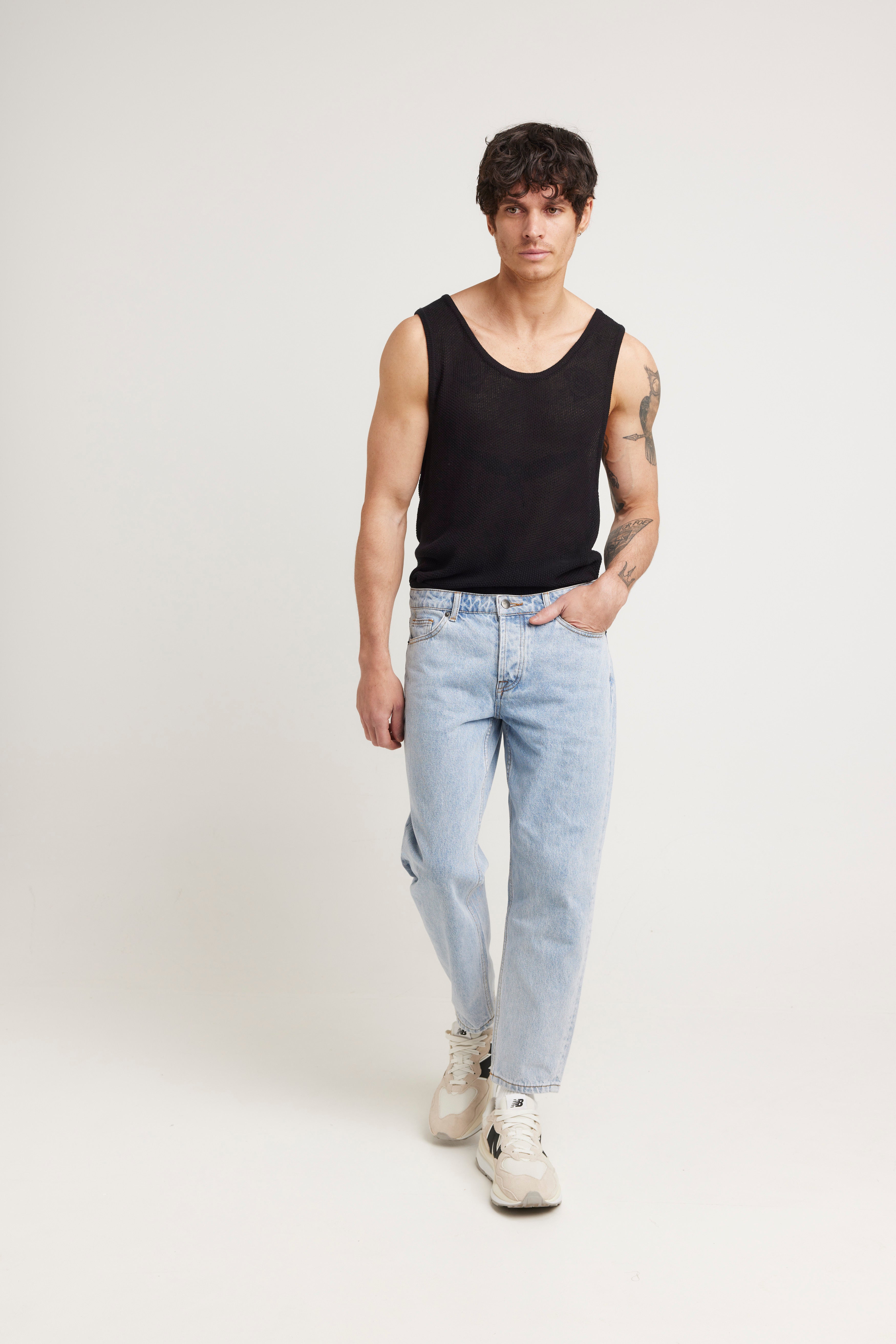 Dan Fine Knit Tank Black - FINAL SALE